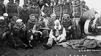 Photo # NH 2692:  USS Mount Vernon crewmen on deck, shortly after she was torpedoed on 5 September 1918