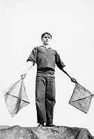 Photo # NH 98555:  Authur A. Wright using signal flags on board USS Madawaska, circa 1917-1918