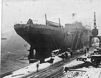 Photo #  NH 105226:  S.S. Stian, later Muscatine, fitting out circa December 1917