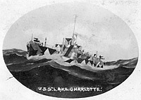 Photo #  NH 105954: A Great Lakes-built cargo ship in pattern camouflage paint circa late 1918